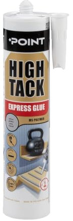 POINT Pegamento de montaje High Tack para componentes muy pesados, adhesivo de construcción, polímero MS, adhesivo híbrido para interiores y exteriores, resistente al agua, alta elasticidad, 290 ml (1