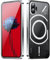 XMTON Coque pour Nothing Phone (1) pour Magsafe, Coque de Cadre en métal, Protection de l'appareil Photo, Coque de téléphone Ultra - Mince Antichoc, Anti-Traces de Doigts et Anti-Rayures, Argent