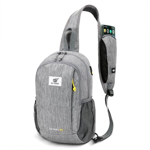SKYSPER Brusttasche Herren Klein Schultertasche Crossbody Bag, Anti-Diebstahl Sling Bag