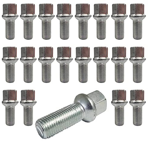 20 Radschrauben Radbolzen silber Kugelbund R13 M14x1,5 38mm