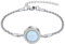 CUPENDA Opal Urnenarmband für Asche Sterling Silber Opal Kremation Keepsake Anhänger Medaillon Armband für Damen