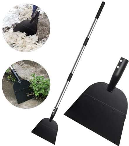 Flache Schaufel, Schneeschaufel, Eiskratzer, 137,2 cm, Schnee-Eiszerkleinerer für Gehweg