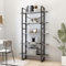 Sufrk Bücherregal 5 Fächer Betongrau 100x30x175 cm BüCherregal Regal Bookshelf Bucherragel BüCher Regal Holzwerkstoff