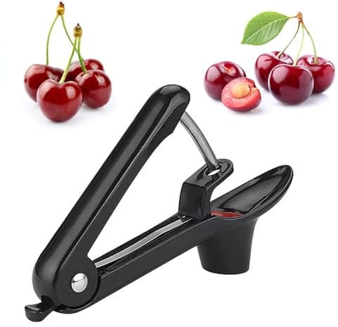 YPYMOD Dénoyauteur de Cerises,Dénoyauteur Manuel Pour Enlever les Noyaux des Cerises,Olives,Prunes,etc(Noir,20cm)