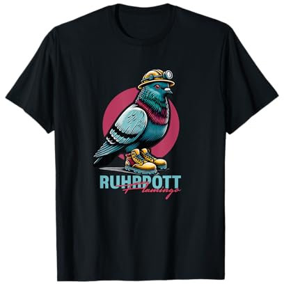 Ruhrpott Flamingo mit Helm und Schuhen T-Shirt