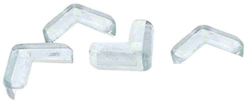 Muuoeou 4 Pieces Clear Soft Plastic Table Desk Corner Guard Protector