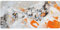 Abstract Large Mouse Mat,Orange Color XXL Mouse Pad 48x24 inch Stitched Edges,Gaming Mouse Pad with Anti-Slip Rubber Base,Soft Smooth Surface to Improve Precision and Speed for PC,Laptop Decor-L110