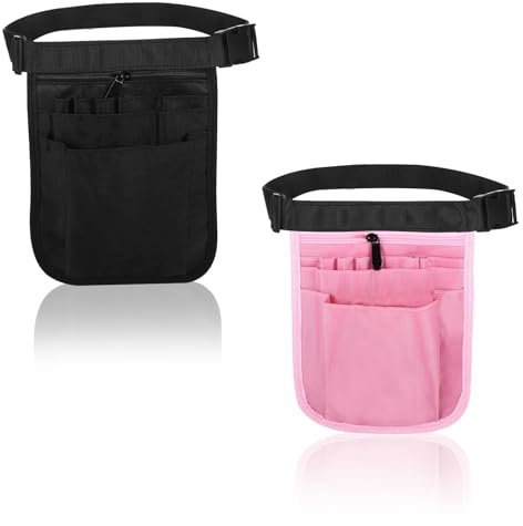 2 Stück Krankenschwester Tasche,Gürteltasche Arbeit,Kellnertasche mit Gürtel,Gürteltasche Damen Arbeit,Gürteltasche Arbeit Einzelhandel,Nurse Bag,Krankenschwester Gürteltasche mit Mehreren Fächern