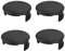 4 PCS Strimmer Spool Cover for Bosch EasyGrassCut 18 23 26 18-26 18-230 18-260 Strimmer, F016F04557 Spool Cover Compatible with Bosch Electric Grass Trimmer