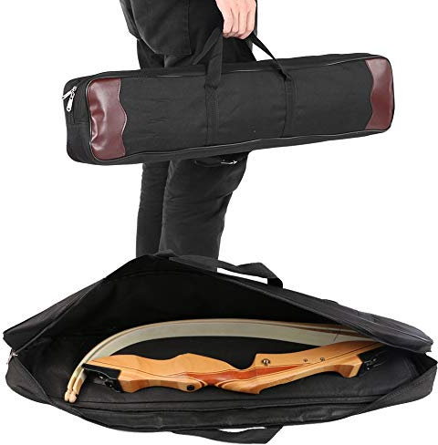 Risegun Recurve Bogenkoffer mit verstellbarem Schultergurt - Gepolsterte Langbogen-Aufbewahrungstasche für traditionelle & Jagdbögen | Wasserabweisendes Design für Bogenschießen, Schießübungen