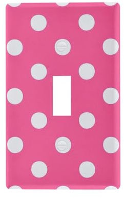 Cartoon Dot Hot Pink Decorative Switch Cover Plates Unique Wall Switch Plates tapa para Switch de luz Toggle Switch