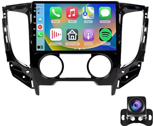 Auto Radio Android 15 Für Pajero Sport 3 L200 5 Triton 3 2015-2019 Kabelloses CarPlay IPS WiFi DAB+ DSP Android Auto Bluetooth 5.1 Touchscreen Canbus