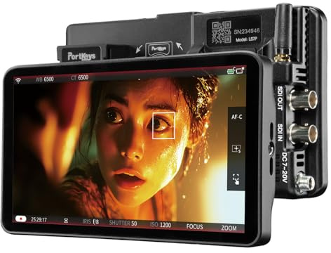 PortKeys LS7P 7 Wireless Touch Screen Monitor - 4K HDMI Video SDI Input to HDMI Output Multi-Camera Control (up to 4 Units) 1000 Nits LUTs False Colors for DSLR