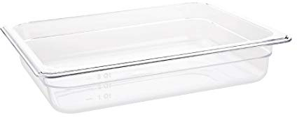 Vogue U228 Polycarbonate Gastronorm Container, 1/2 Size