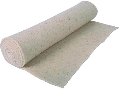 NOOR Winterschutzmatte für Topfpflanzen, aus Schafwolle (50 x 150cm) in naturweiß I 100% Naturfaser mit ca. 4mm Stärke I Frostschutz für Pflanzen