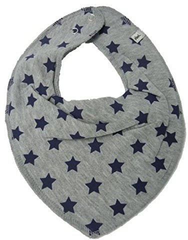 Pippi ♥ Baby Kinder Halstuch Dreieckstuch ♥ grau mit Sternen blau ♥