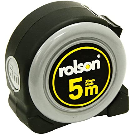 Rolson 50571 5 m x 25 mm Tape Measure with Magnetic Tip