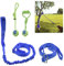 Retractable Interactive Dog Rope Tauziehenspielzeug, dauerhafte Hängeübung Tauziehen für mittlere bis große Hunde Spielen - am besten für Tauziehen, Biss-Training, Hunde im Freien hängen (Blau)