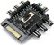 HuaLiSiJi PC Lüfter Stecker 12V 3Pin PWM, 8 Kanal 3Pin Lüfter HUB, Cpu kühlerLüfteranschluss Desktop Computer Kühler (8 Ports SATA Netzteil)