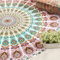 Popular Handicrafts Runder Wandteppich, indisches Mandala, rund, Rund, Strandtuch, Wandbehang, Hippie, Boho, , Baumwolle, Tischdecke, rundes Yoga-Bettlaken, 127 cm