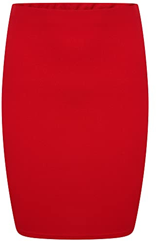 Shop & Stop New Scuba Mini Skirt (Red, 8)