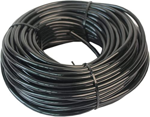 Micro tubo di irrigazione, linea di irrigazione a goccia, tubo di irrigazione da 20 metri, tubo di alimentazione nero I.D 4mm/O.D 7mm per sistema di irrigazione da giardino