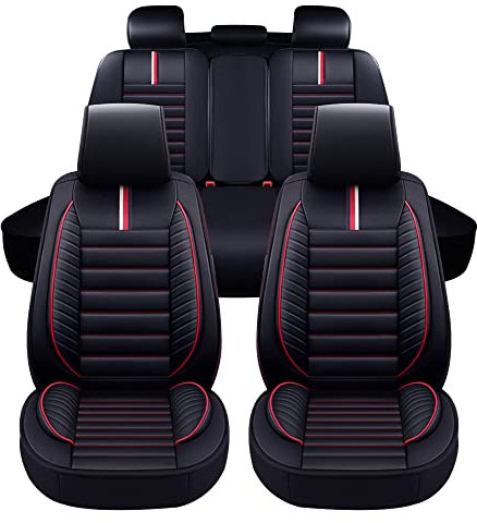 maiqiken Autositzbezüge Kompatibel mit Volkswagen tiguan 2009-2023 Protektoren Kissen Automotive Sitzbezüge Schwarz (MH103)