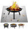 Feuerschalenmatte, 2 Stück, 80 x 60 cm, quadratisch, feuerfest, Untergrill, Schutzmatte, tragbare Feuerstellen, quadratische feuerfeste Matte, Grillmatte, widerstandsfähige Terrassen-Grillmatte für