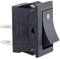 Wippschalter, Kippschalter, Geräteschalter, Mini-Wippenschalter 250V 6A 125V 10A AC, KCD1 (6V 9V 12V 24V 125V AC/DC) schwarze Wippe rechteckig mit Punkt, 19 x 13 mm, 2 Polig EIN/AUS