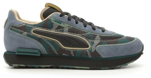 Puma Future Rider Herren-Sneaker, konkret, Camouflage, Schnürschuhe, lässig, Blau, Grün, Grün , 45 EU