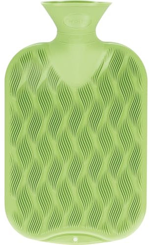 fashy Wärmflasche Wellenkaro, 2,0L, grün