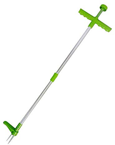 Attrezzo per diserbanti, Attrezzi per diserbo da Giardino con Manico Lungo, per Radici in Alluminio (Verde)