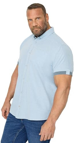 BadRhino Big & Tall Blue Slub Shirt - Men's - Plus Size Curve