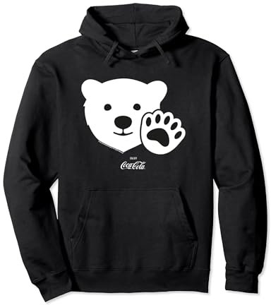 Coca Cola Ours polaire vague Noël Sweat à Capuche