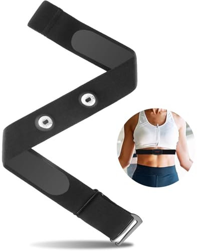 Bavooty Herzfrequenzmesser Brustgurt Pulsmesser Cardio Gürtel Verstellbar für Herzfrequenzsensor, Elastischer Sport Herzfrequenzmesser Verstellbarer Brustgurt Gürtelriemen (Ohne Sender)
