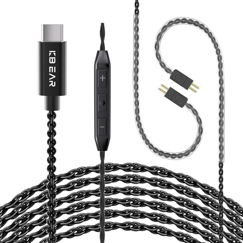 Cable KZ ZST iem, cable USB-C tipo C de 2 metros de largo, cables de monitor intraurales mejorados para auriculares kz zs10 pro x, zs12 pro x, zsn pro x, zsn pro, edx pro, zar, za12, castor, as16 pro