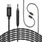 Cavo iem KZ ZST, cavo USB-C di tipo C lungo 2 metri, aggiornato in ear monitor Cpins per kz zs10 pro x, zs12 pro x, zsn pro x, zsn pro, edx pro, zar, za12, castor, as16 pro, prx, cca cra auricolari