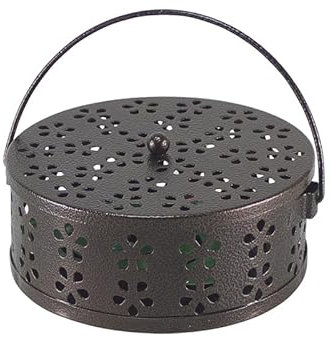 BEPER C206UTI010 Support de Bobine Anti-moustiques en Acier Inoxydable, Support de Bobine Anti-moustiques intérieur ou extérieur, récipient sûr pour bobines Anti-moustiques en Spirale Ø 13,5 cm