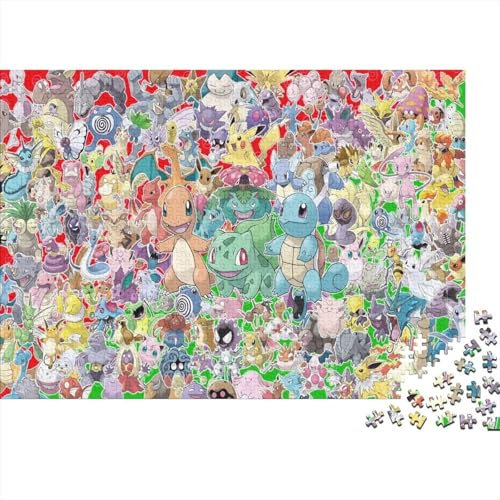Pokemon Puzzle 1000 Teile Schwer Puzzle Spielzeug Lernspiel Impossible Herausforderungsspielzeug Für Erwachsene Und Kinder Ab 14 Jahren 1000pcs (75x50cm)