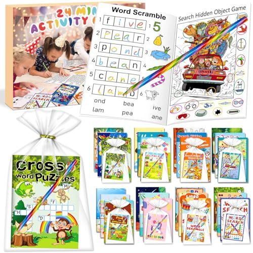 Kalysky 24 Activity Books with Colored Pencils for Kids 4-8 8-12 PartyFavor
