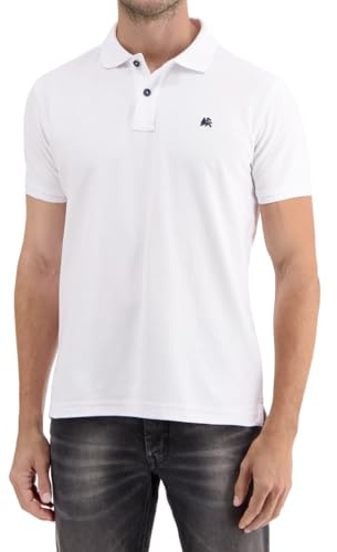 Klassisches Herren Poloshirt (DE/NL/SE/PL, Alphanumerisch, L, Regular, Regular, 100 - White)
