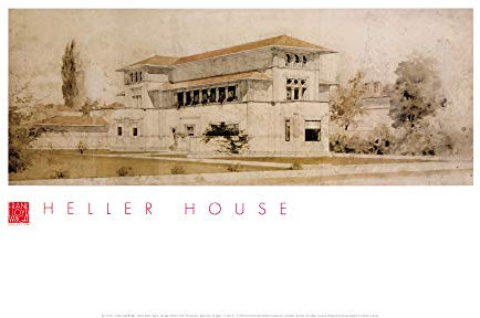 1art1 Frank Lloyd Wright Poster Heller House Plakat | Bild 91x61 cm