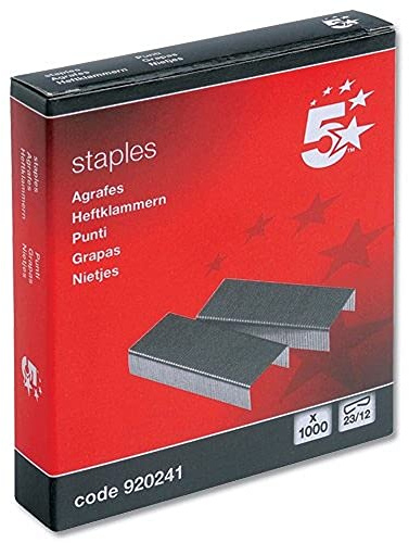 5 Star Heftklammern 23/12 1000 Stück