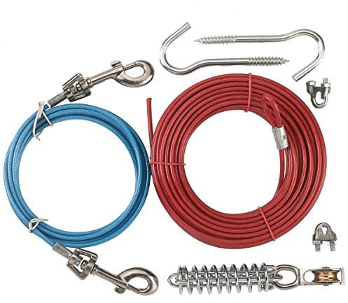 Kerbl Pet Set Gartenleine, Laufleine 15m + Führleine 3m + Zugentlastung | Hundeleine, Laufleine 15 m + Führleine + Zugentlastung, Pferdeleine