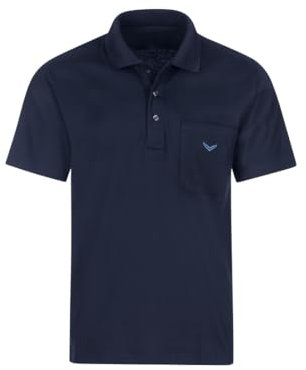 Trigema Herren Trigema Herren Single-jersey 637602 Poloshirt, Blau (Navy 046), XXL EU