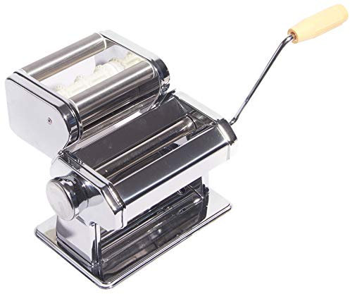 TOTALLY ADDICT KU6089 Machine A PATES ET RAVIOLIS, Acier/INOX/PS, Argent, 20,1 x 20,4 x 17,4 cm
