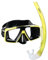 Mares Erwachsene Maske Plus Schnorchel Set Starfish 12 Tauchmaske, Yellow/Black, One Size