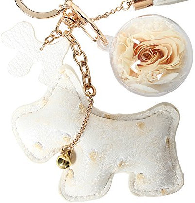 Unsterblichen Blume Schlüsselanhänger Geschenk-box/Trockenen Hortensie Rose Kreative Ornamente-B