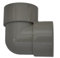 Pack of 2 - Solvent Weld 50mm Waste Pipe 90 Degree Knuckle Bend - Grey