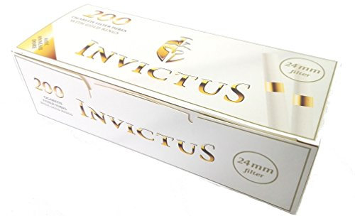 Invictus Zigarettenhülsen mit Goldring 200er Box 24mm Filter 5 Boxen (1000 Hülsen)